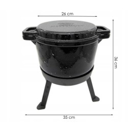 Ketaus katilas, emaliuotas, marmurinis - 3in1, 8 l