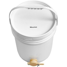 Plastikinis medaus skaidrintuvas su vožtuvu, 20 l