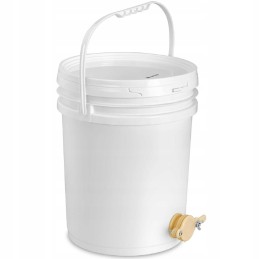 Plastikinis medaus skaidrintuvas su vožtuvu, 20 l