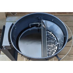Keptuvė ant grotelių 57 cm, lėta, skrudinama, lašinama, porcelianinė keptuvė 22
