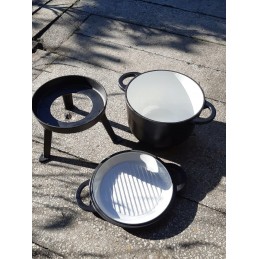 Emaliuotas ketaus katilas, stovimas, 8l