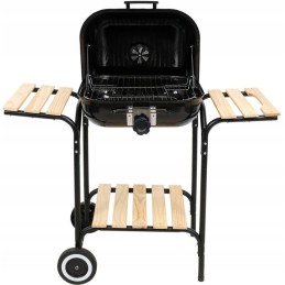 Anglies grilis su dangteliu ir reguliuojamomis grotelėmis