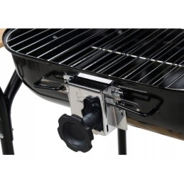 Anglies grilis su dangteliu ir reguliuojamomis grotelėmis