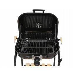 Anglies grilis su dangteliu ir reguliuojamomis grotelėmis