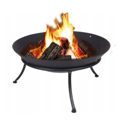 Sodo židinys anglims, malkoms, ketaus grilis, 60 cm, juodas