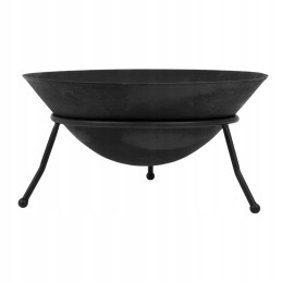 Sodo židinys anglims, malkoms, ketaus grilis, 60 cm, juodas