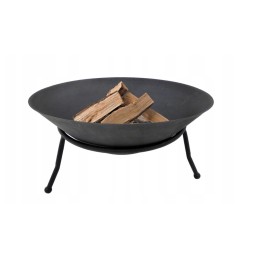 Sodo židinys anglims, malkoms, ketaus grilis, 60 cm, juodas