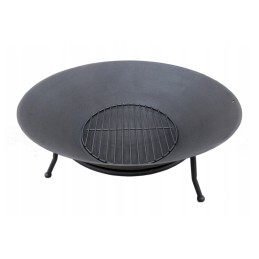 Sodo židinys anglims, malkoms, ketaus grilis, 60 cm, juodas