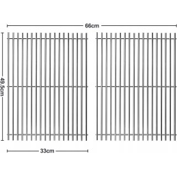 Nerūdijančio plieno grotelės 49 5 cm 2 vnt