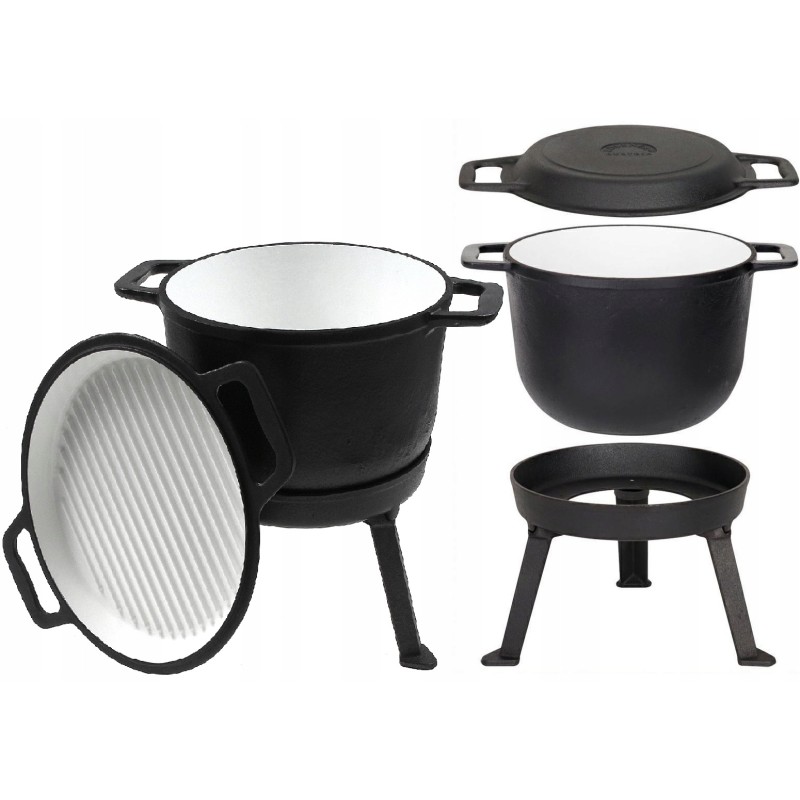 Emaliuotas ketaus medžioklinis virdulys, 10 litrų, Rossner Austria