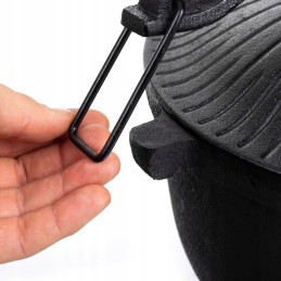 Stovintis katilas 8l, kietas ketaus puodas, medžioklinis katilas, vengriškas grilis