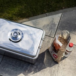 Balkoninė rūkykla XXL, 3 horizontalios grotos, šeimos dydis