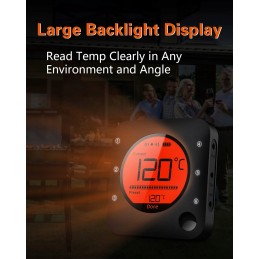 Kepimo termometras su zondu, skaitmeninis momentinio skaitymo ekranas