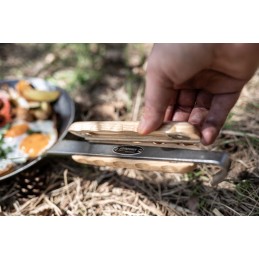 Medinė petromax kaltinių keptuvių rankena