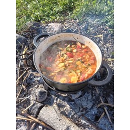 Ketaus katilas, vengriškas medžioklės grilis, emalis