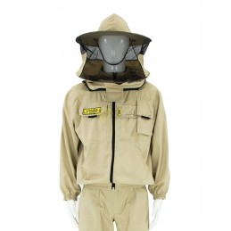 Zip-up sweatshirt with hat