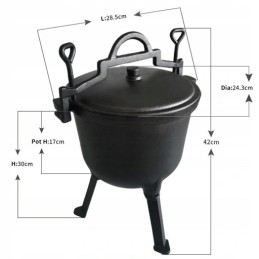 ⭐⭐ketinis katilas, medžioklinis puodas, vengriški kepsniai, 4l, židinio griliui⭐⭐