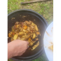 Superinis katilas, ketaus medžioklės puodas, 8 litrai, laužui + nemokamai