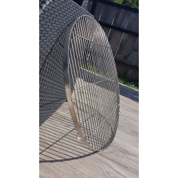 Nerūdijančio plieno grilio grotelės, apvalios, 80 cm