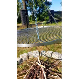 Nerūdijančio plieno grilio grotelės, apvalios, 80 cm