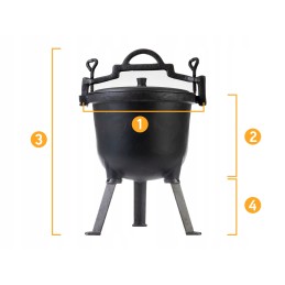 ✅ Ketaus medžioklės puodas, Vengriškas puodas, 8l