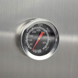 Grilio priedas picai kepti su termometru