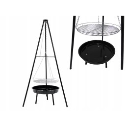 Grilis kabantis ant trikojo, židinys, laužas