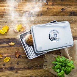 Naminė rūkykla - giluminis skrudinimas medienos drožlių kurui