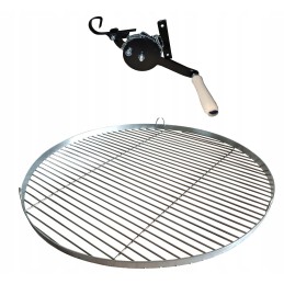 Nerūdijančio plieno grotelės, skersmuo 70 cm, plius ritė