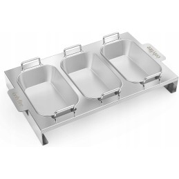 Roasting pans for gas grill high quality stainless steel 3 pcs