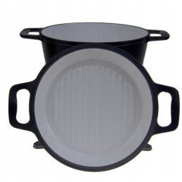 Emaliuotas ketaus katilas, 5l, 3in1 medžioklės puodas