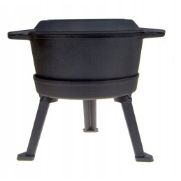 Emaliuotas ketaus katilas, 5l, 3in1 medžioklės puodas