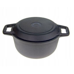 Emaliuotas ketaus katilas, 5l, 3in1 medžioklės puodas