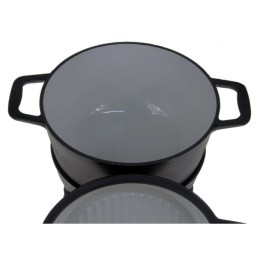 Emaliuotas ketaus katilas, 5l, 3in1 medžioklės puodas