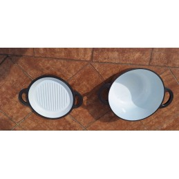 Emaliuotas ketaus katilas, 5l, 3in1 medžioklės puodas