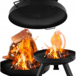 Plieninė ugniadėžė 60,5 cm juodos plieninės katilinės grilio ugniai