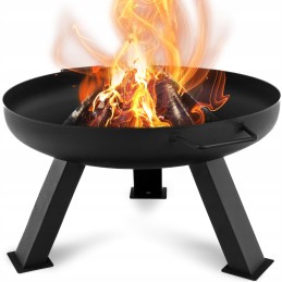 Plieninė ugniadėžė 60,5 cm juodos plieninės katilinės grilio ugniai