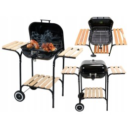 ⭐Didelė anglinė kepsninė su dangteliu 40x45cm⭐