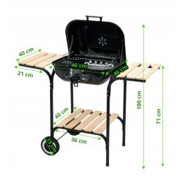 ⭐Didelė anglinė kepsninė su dangteliu 40x45cm⭐