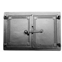 Cast iron door for the bread oven grill