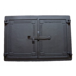 Cast iron door, rectangular,