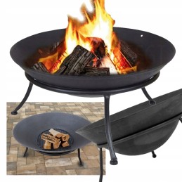 Juodo ketaus židinys kepsninei, 60 cm, sodo kepsninei