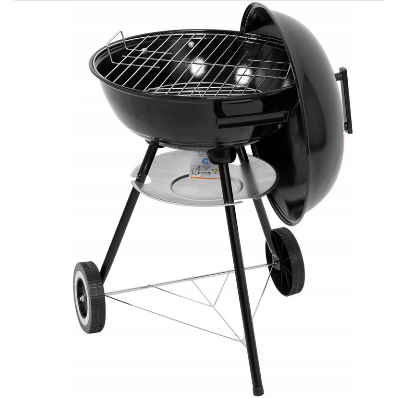 Apvalios sodo anglies kepsninės su pelenų keptuvės dangčiu