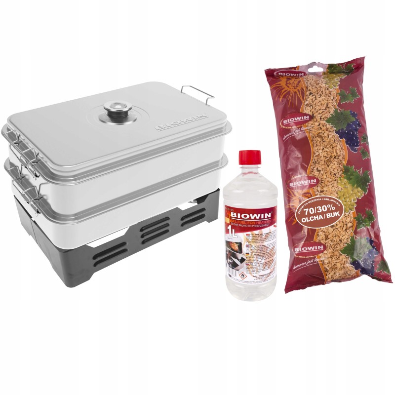 Balkoninė reguliuojama talpa + alksnio/buko drožlės 450g + kuras 1l biowin 330007