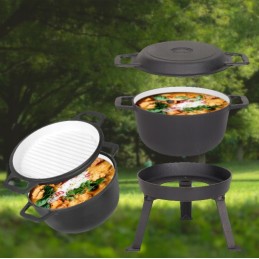 ⭐ 3-in-1 emaliuotas ketaus katilas 8l⭐