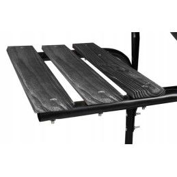 Sodo kepsninė su anglimis / 3 lentynos / su dangteliu ant ratukų - juodos spalvos