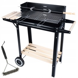 ⭐⭐Didelė anglies kepsninė ant ratų, iešmai, lentynos, grilis + nemokamas šepetys⭐⭐