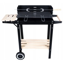 ⭐⭐Sodo kepsninė su anglimis ant ratų, didelis iešmas, lentynos, grilis + nemokamas šepetys⭐⭐