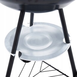 Vidaxl nešiojamas anglies grilis xxl, su ratukais, 44 cm