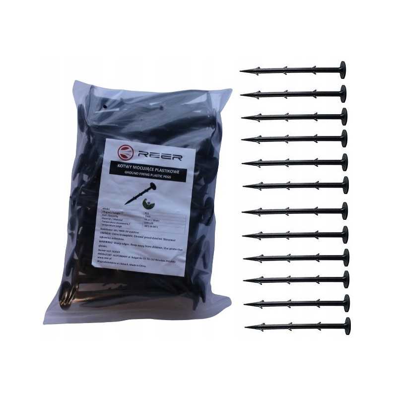 Inkariniai smeigtukai kaiščiai agrotekstilei reer agrotekstilei dideli 15cm 100 vnt.